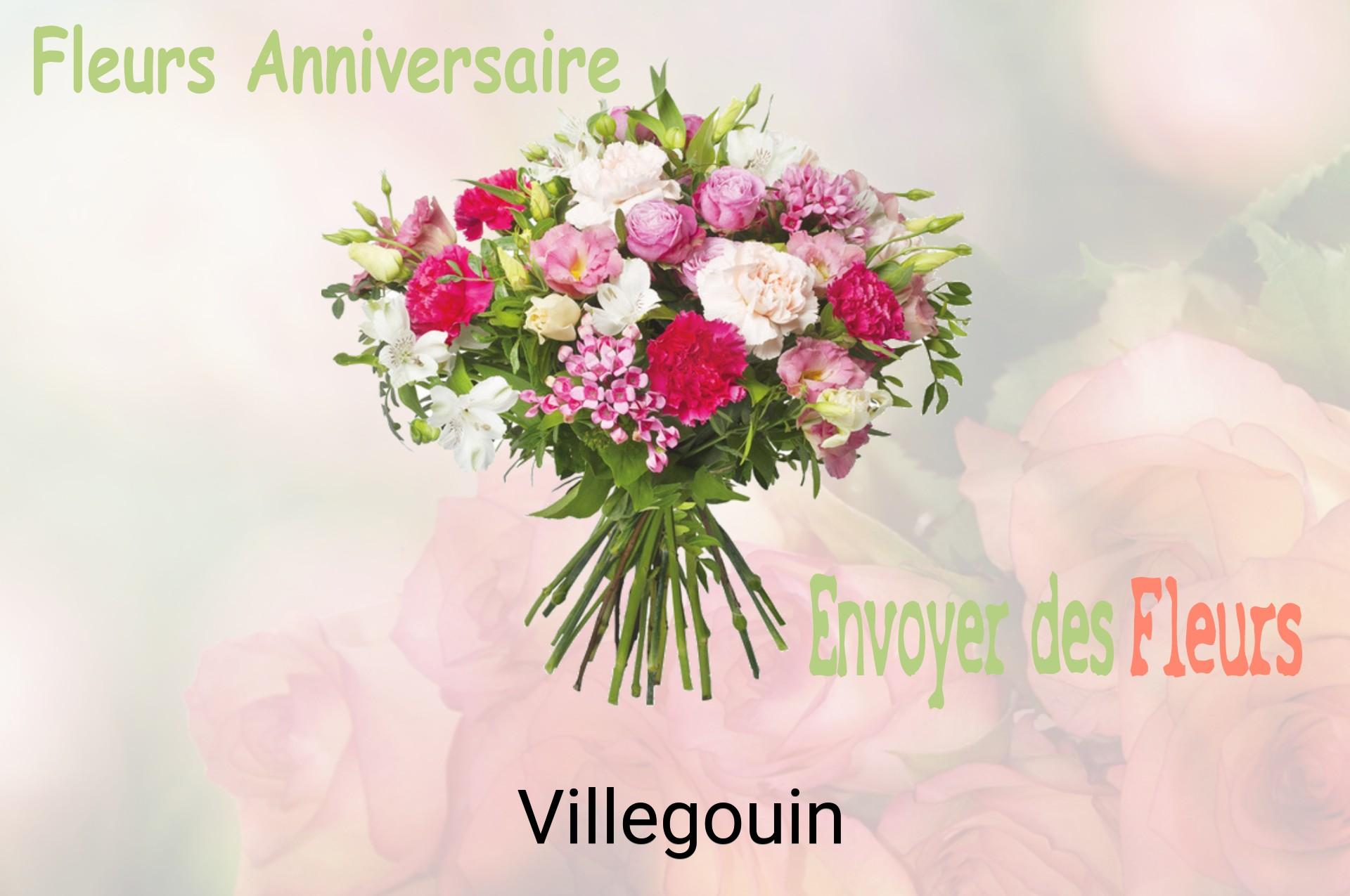 Bouquet de fleurs d’anniversaire livré à Villegouin