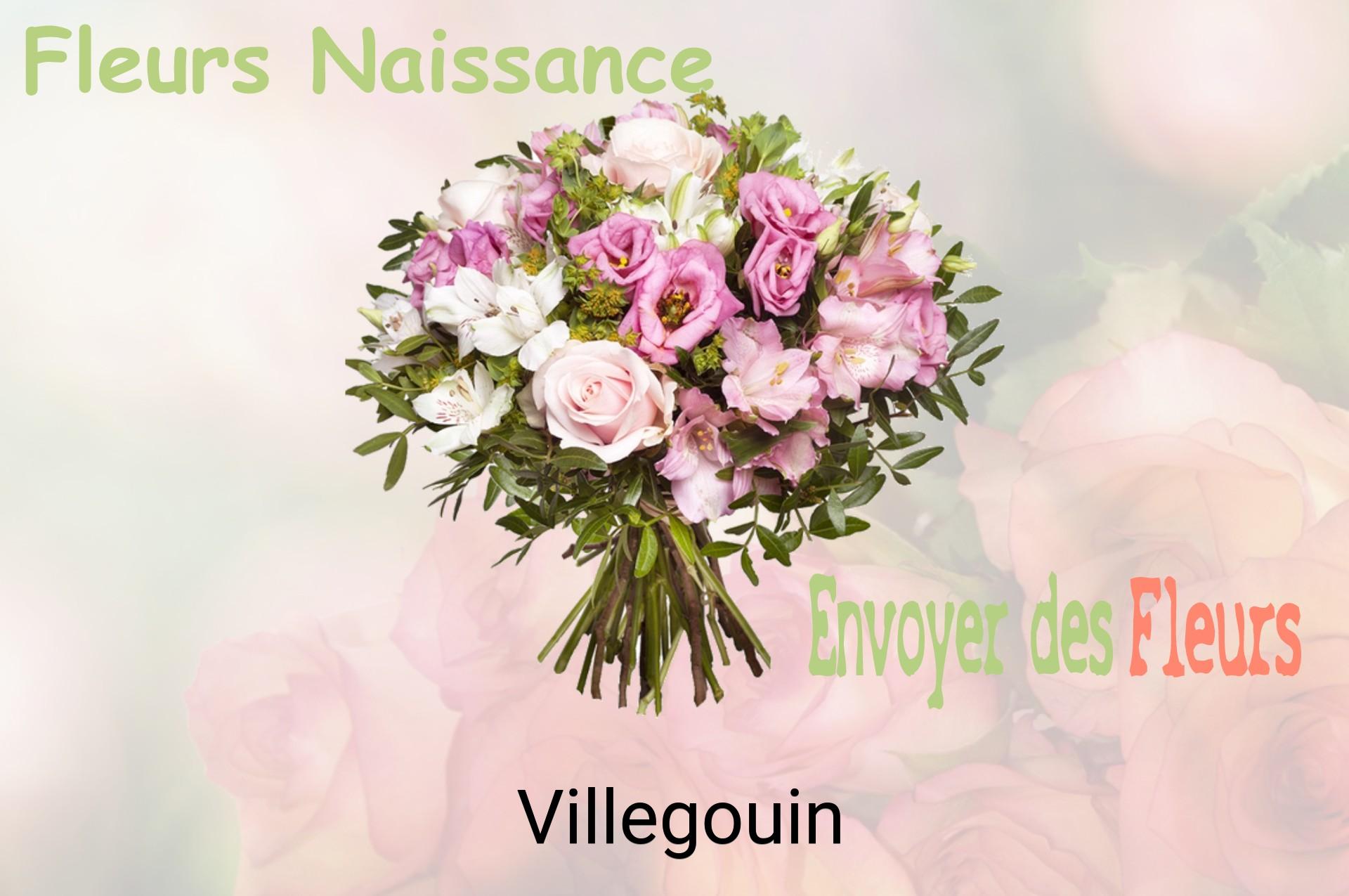 Bouquet de fleurs de naissance livré à Villegouin